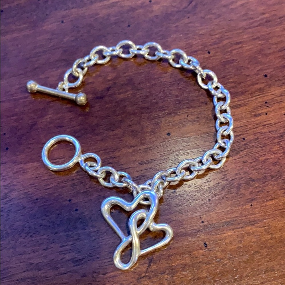 Sterling silver heart bracelet